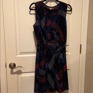 Navy Halogen dress with belt